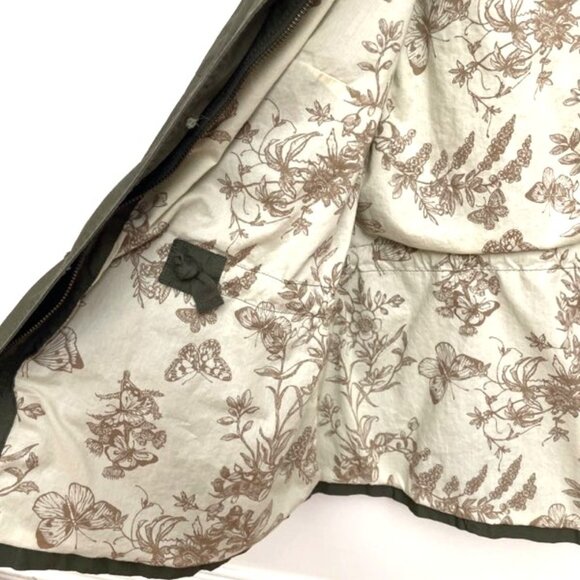 Talbots Woman Military Style Jacket Women's 1X 100% Cotton Army Green Pockets - Picture 5 of 7